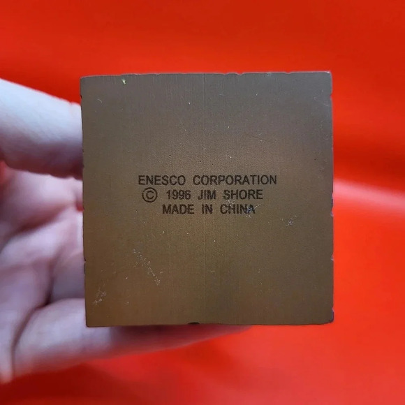 Vintage 1996 Enesco Jim Shore Max Teddy Bear Jumping Rope Figurine - Picture 8 of 8